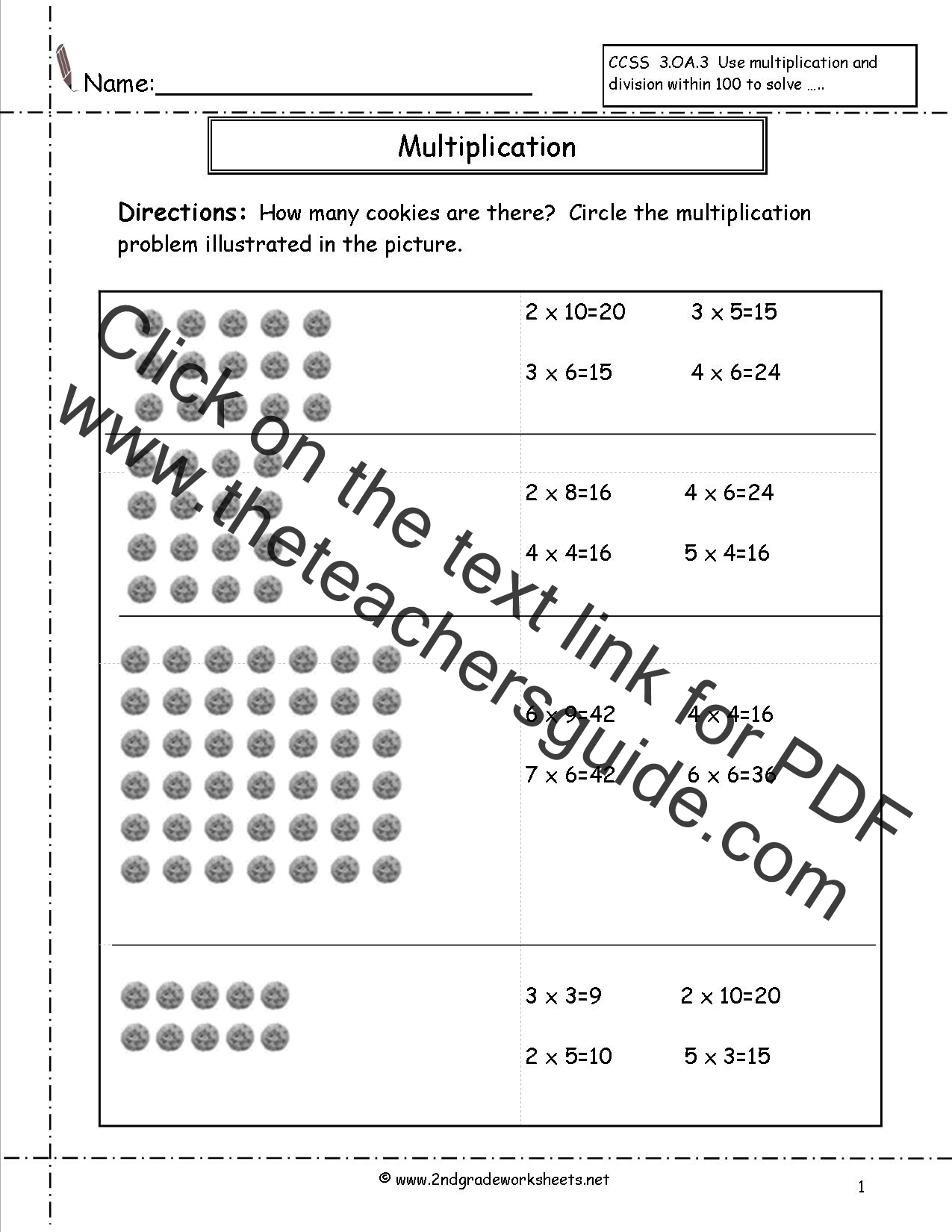 Multiplication And Division Arrays Worksheets Divisonworksheets