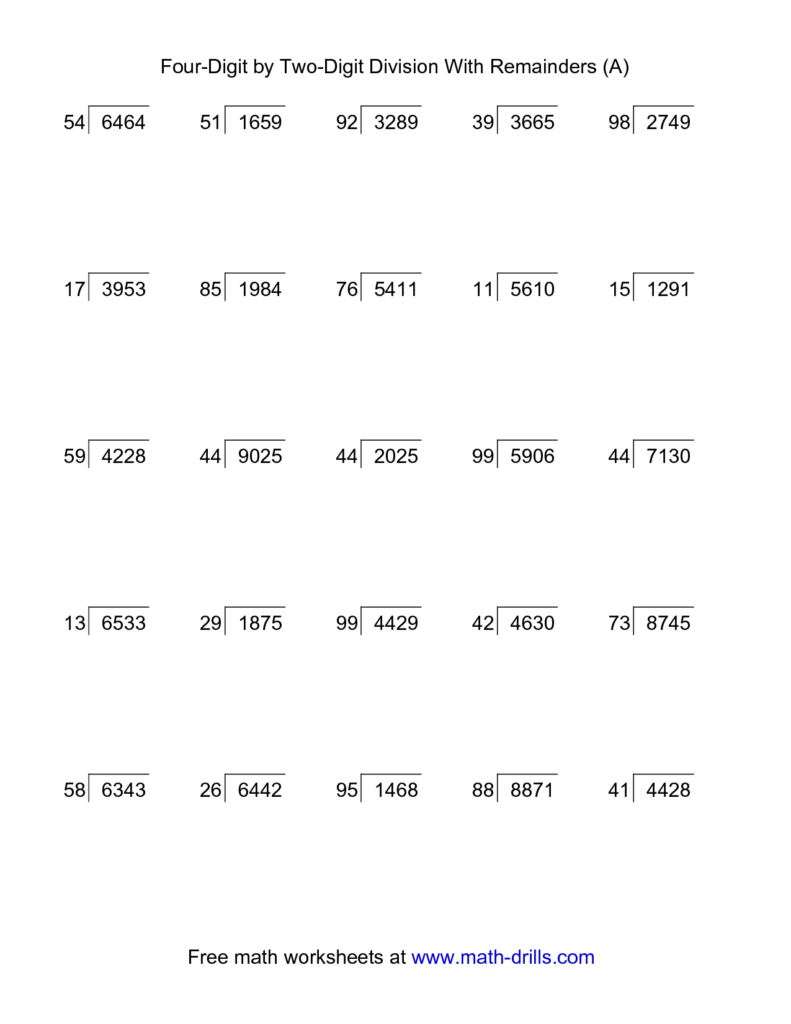 13 Best Images Of Long Division Worksheets 6th Grade 6th Grade Math 