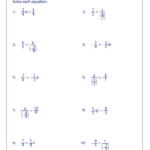 29 One Step Equations Multiplication And Division Worksheet Answers
