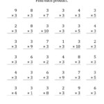 3 Times Tables Worksheet Activity Multiplication Facts Worksheets