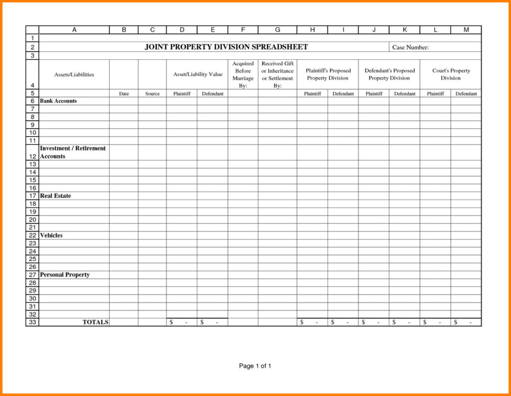 32 Division Of Assets In Divorce Worksheet Worksheet Resource Plans