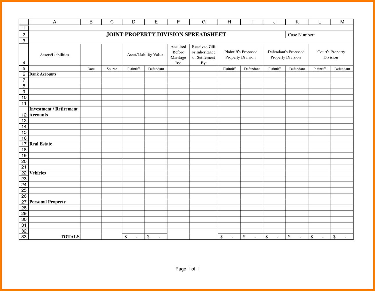 32 Division Of Assets In Divorce Worksheet Worksheet Resource Plans 2616