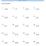 Basic Division Math Worksheet Archives Edumonitor 3rd Grade Math