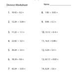 Decimal Division Worksheet Free Printable Educational Worksheet