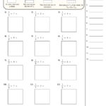 Dividing Unit Fractions Visual Worksheet With Answer Key Printable