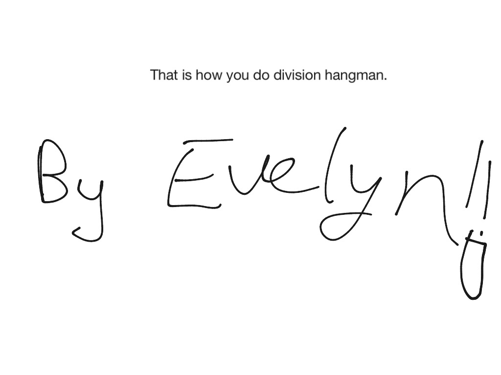 Division Hangman Math ShowMe