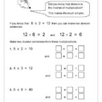 Division Inverse Of Multiplication Division Maths Worksheets For