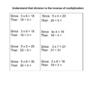 Division Is The Inverse Of Multiplication Interactive Worksheet