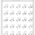 Division With 12 Worksheet