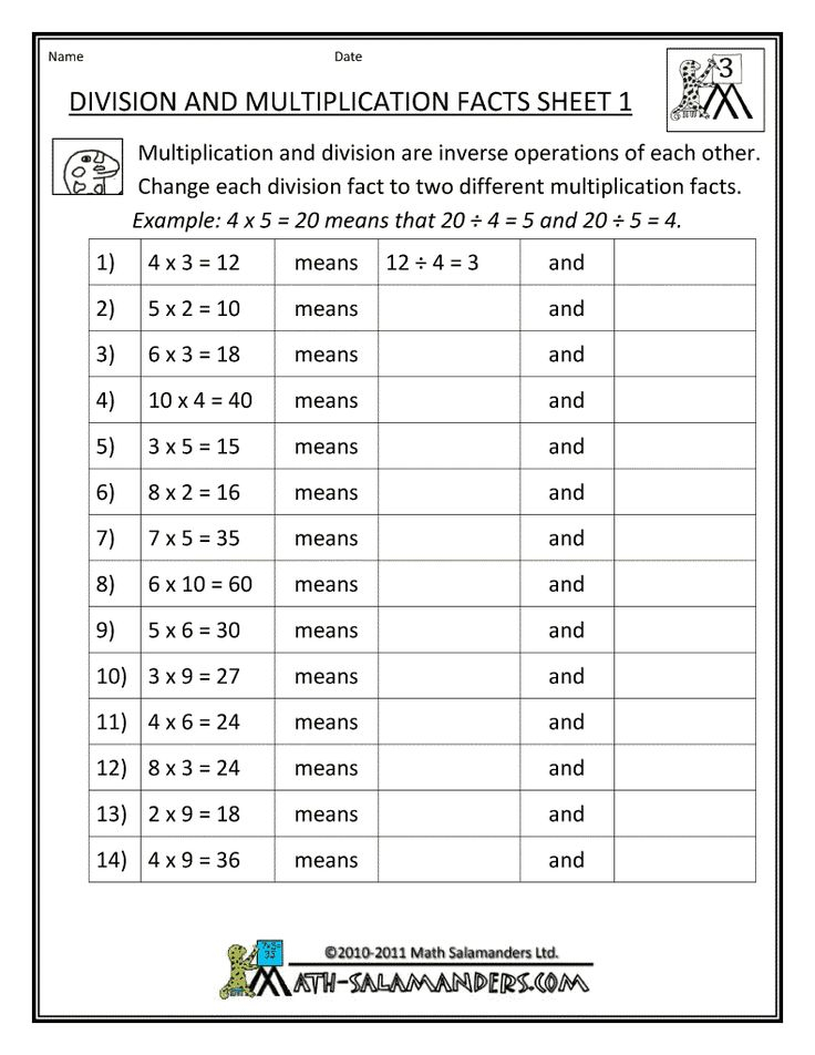 Division worksheets 3rd grade division multiplication facts 1 gif 790 