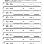 Estimation Worksheet 2