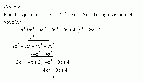 Finding Square Root By Division Method High School Mathematics