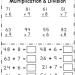 Free 3rd Grade Math Multiplication And Division Math Worksheet