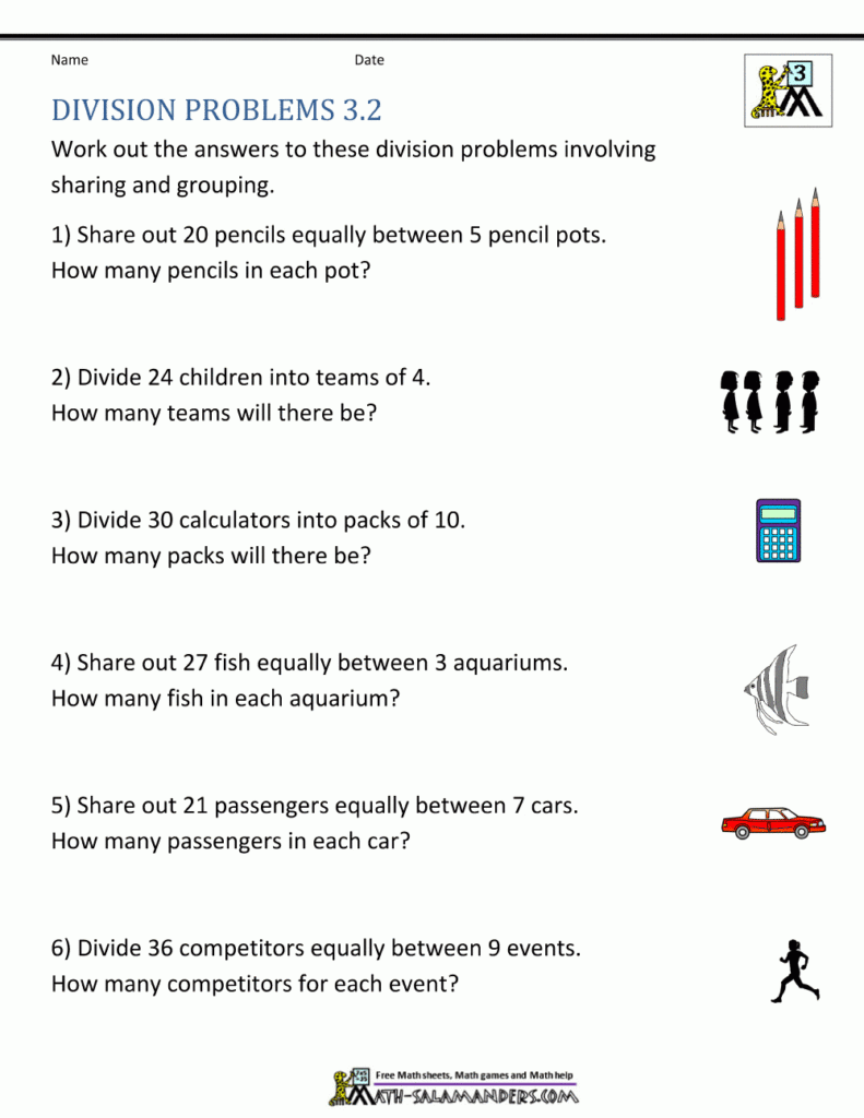 Free Printable Division Word Problems Worksheets For Grade 3 Free 