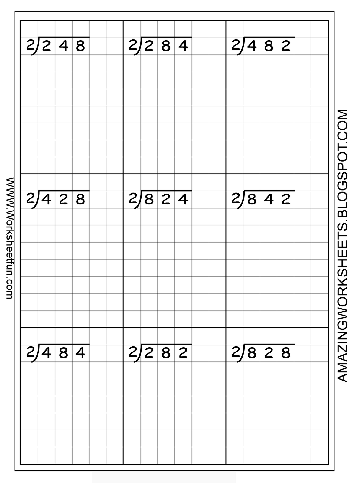 Free Printable Math Division Worksheets Divisonworksheets