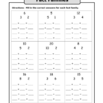Free Printable Multiplicationdivision Fact Family Worksheets All