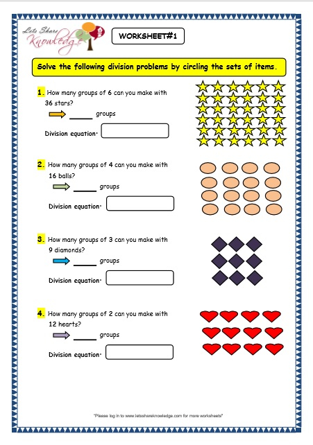 Grade 3 Maths Worksheets Division 6 2 Division By Grouping Lets