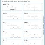 Grade 4 Worksheet Multiplication Facts With Missing Factors 2 12 K5