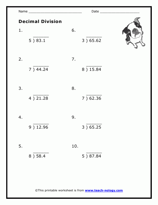 Grade 7 Long Division Sums Division Worksheet Long Division One 