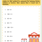 Interpreting Fractions As Division 5th Grade Math Worksheets