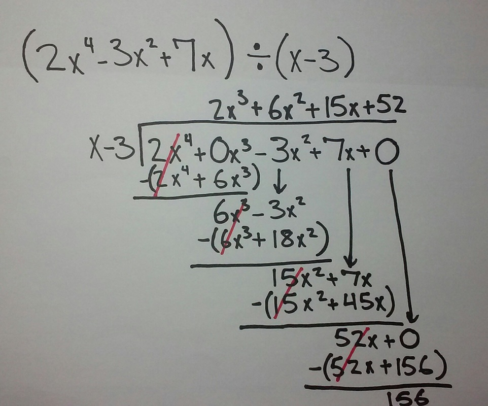 Long Division Synthetic Division Algebra II
