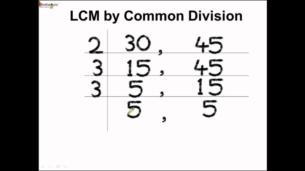 Math How To Find LCM By Common Division Method English YouTube