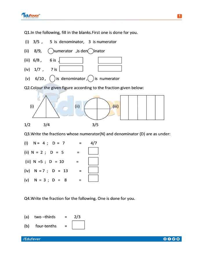 Maths Worksheets For Grade 1 Cbse Fourth Grade Math Worksheets Free 
