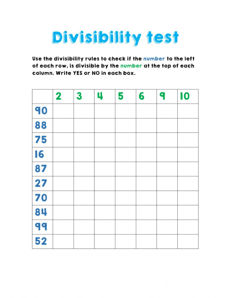 More Divisibility Rules Worksheets K5 Learning Divisibility Rules For 