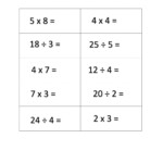 Mult And Division Review Interactive Worksheet