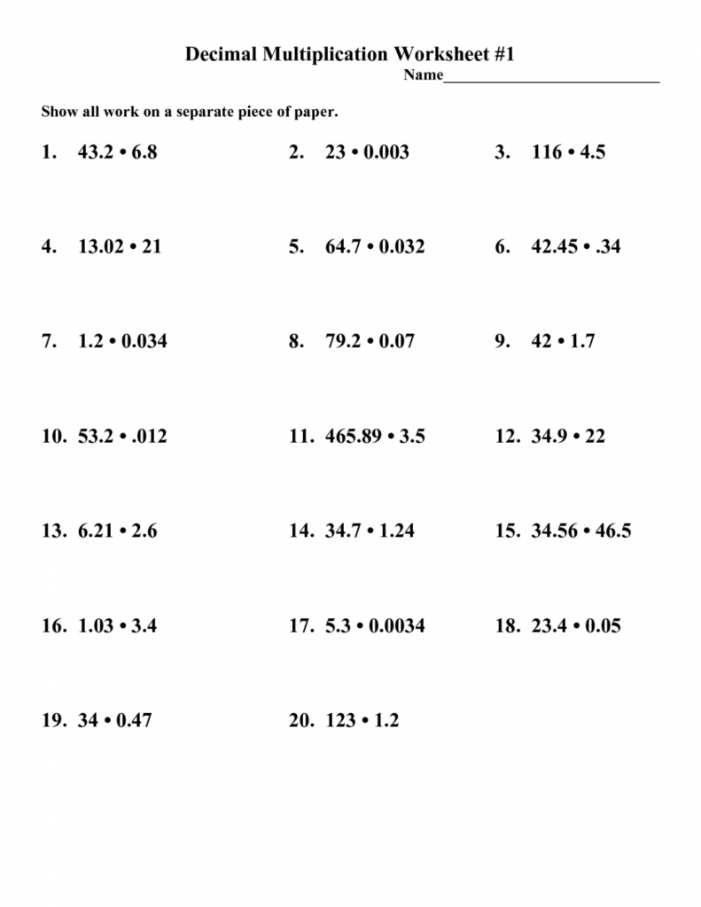Multiplication And Division Equations Worksheets 6th Grade Times 