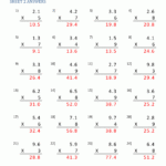 Multiplication And Division Of Decimals Worksheets With Answers