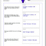 Multiplication And Division Word Problems Worksheets For Grade 2