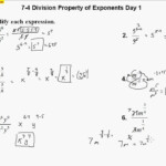 Multiplication Properties Of Exponents Worksheet 7 3 Answers Practice