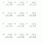Multiplication Sheets 4th Grade