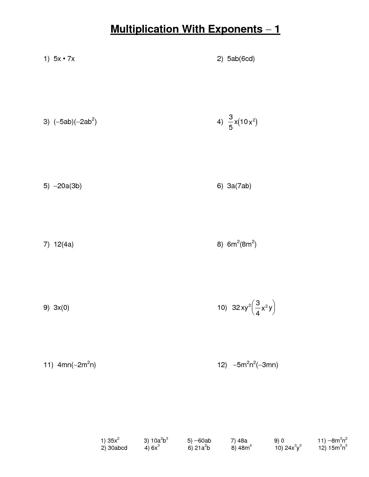 Multiplying And Dividing Exponents Worksheet Printable Worksheets And 