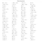 Multiplying And Dividing Integers Worksheet 7Th Grade Db excel