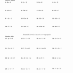 One Step Equations Multiplication And Division Worksheet Kuta Times