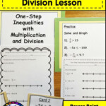 One Step Inequalities Multiplication And Division With Integers Lesson