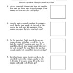 Printable 3rd Grade Math Worksheets Division Word Problems Learning