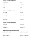 Scientific Notation Worksheet Division