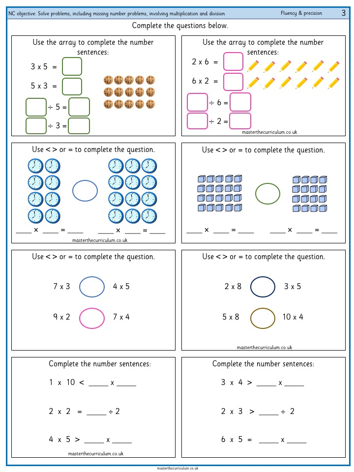 Solve Problems Involving Multiplication And Division 1 Master The 