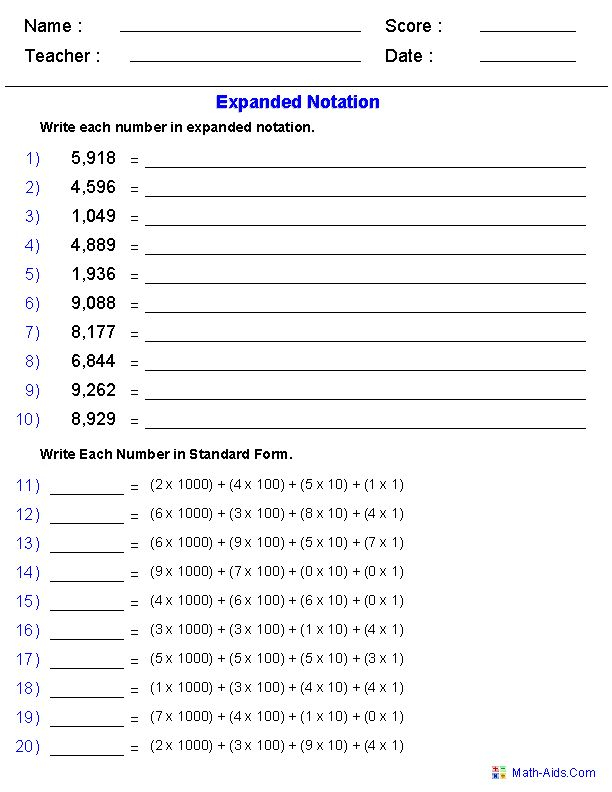 What Is Expanded Notation Grade 4 Pauline Carl s 3rd Grade Math