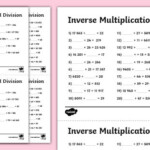 Year 5 6 Inverse Operations Multiplication Division Activities