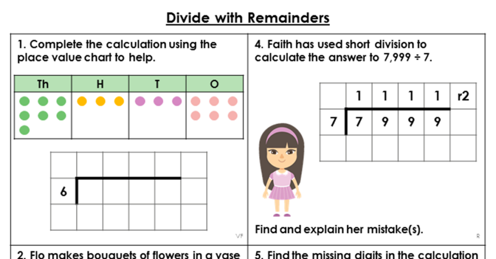 Year 5 Divide With Remainders Lesson Classroom Secrets Classroom 