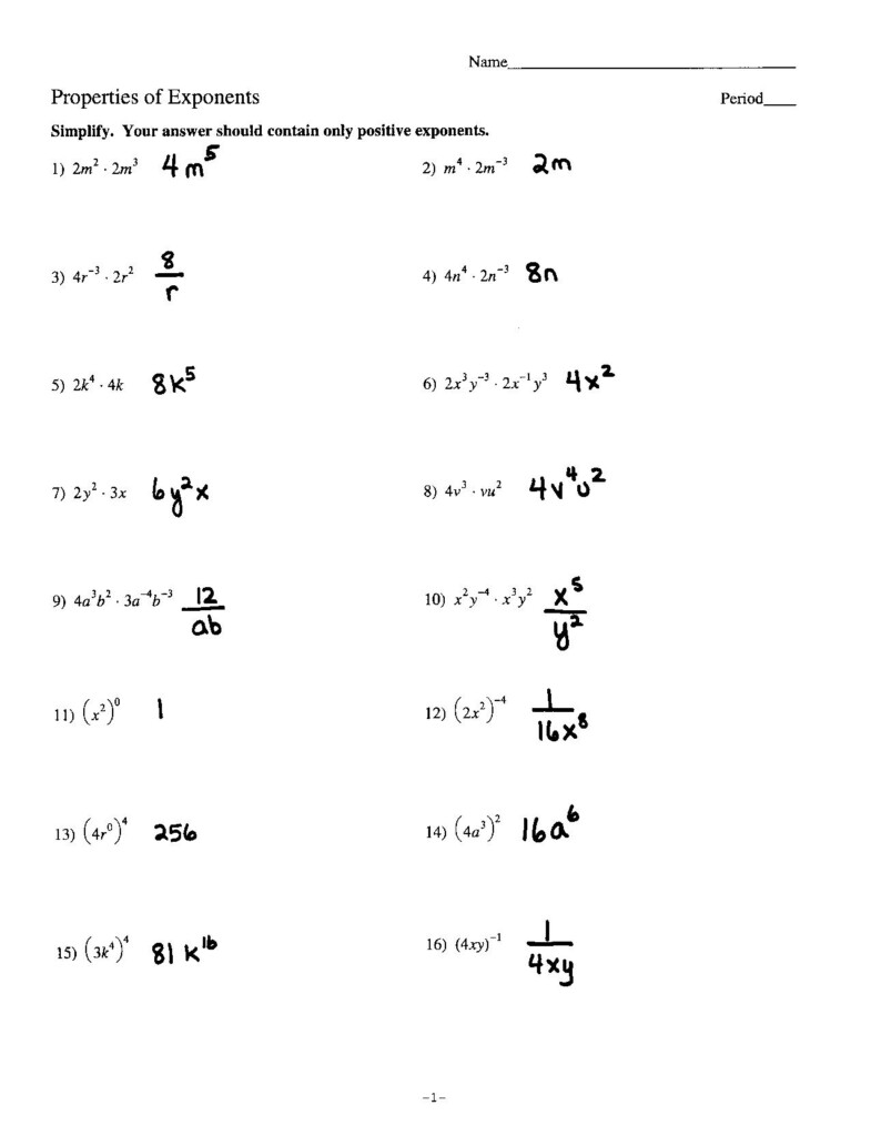 14 Rational Exponents Worksheets With Answers Worksheeto