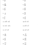 19 Multiplying And Dividing Radicals Worksheets Worksheeto