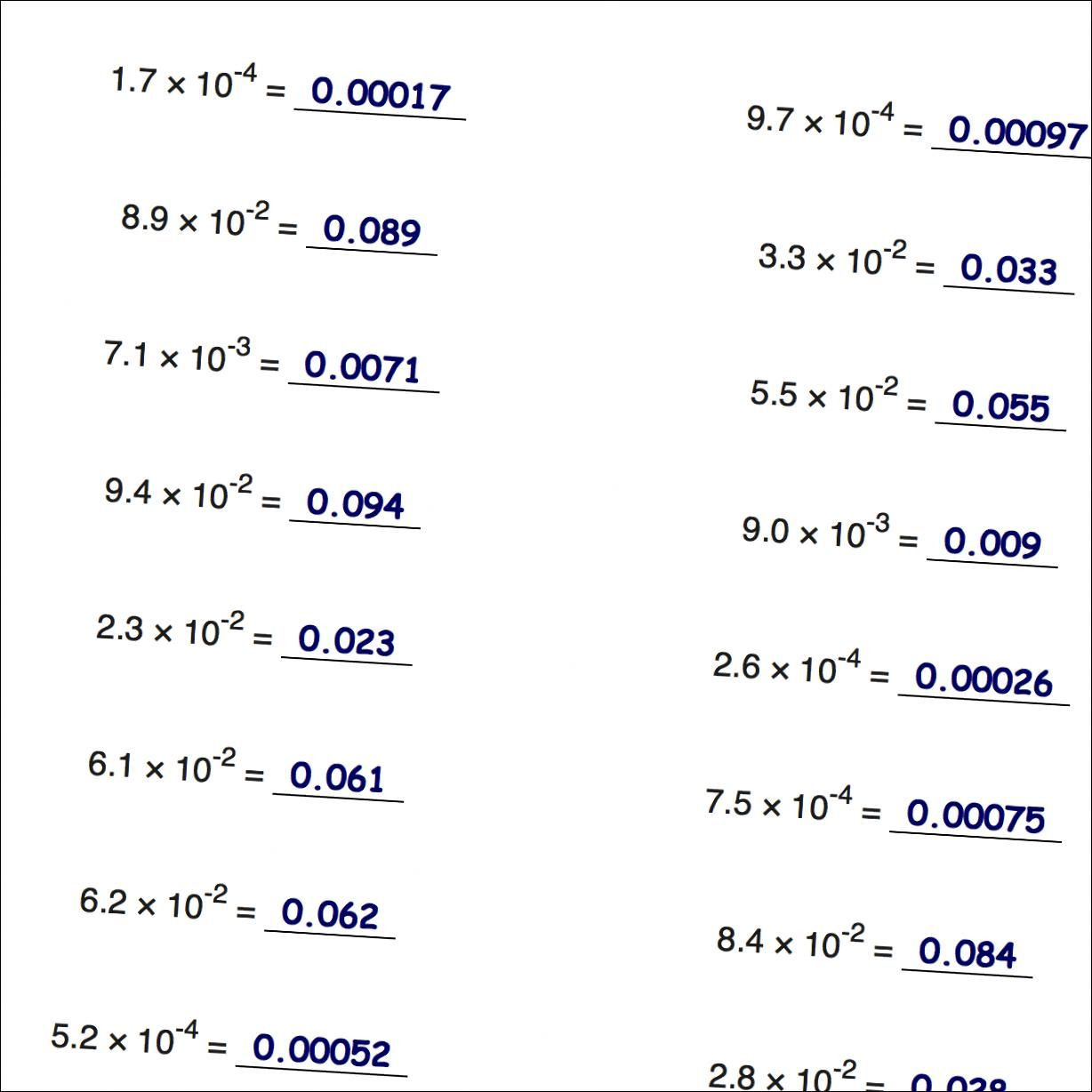 Multiplication And Division With Scientific Notation Worksheet Divisonworksheets