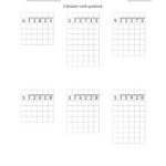 4 Digit By 1 Digit Long Division With Grid Assistance And NO Remainders