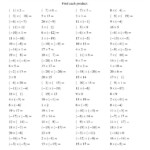 Add Subtract Multiply And Divide Integers Worksheet The Best Free