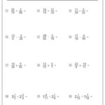 Adding Subtracting Multiplying And Dividing Fractions Worksheets Math